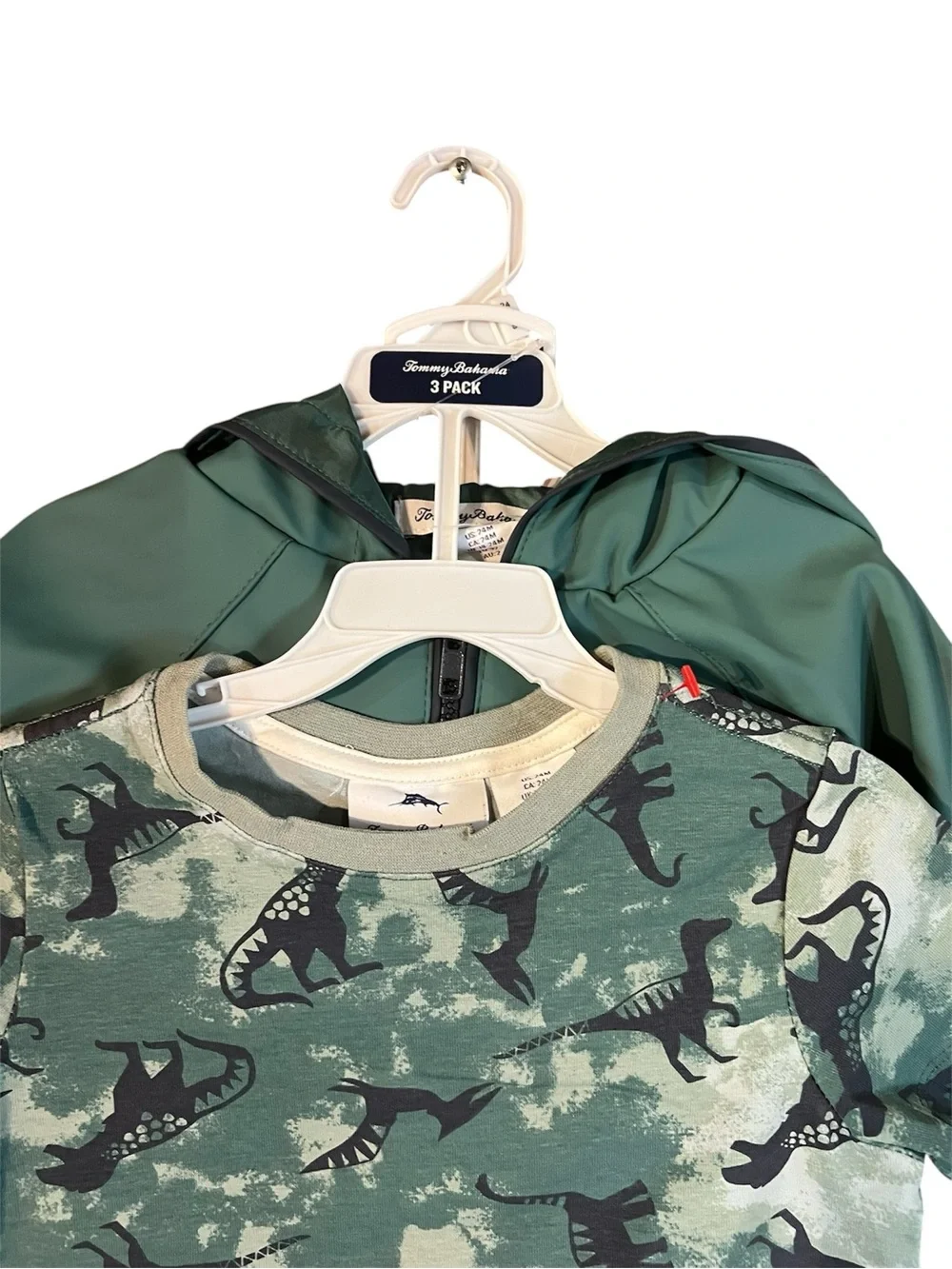 Tommy Bahama Kids Green Dino Print Tee & Jacket Set
